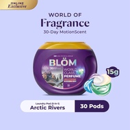 (NEW) BLOM 5-in-1 10X Cleaning Laundry Pods 30 Pods (Tub) - Arctic Rivers