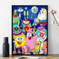 Crystal SpongeBob SquarePants Pie Daxing-Diamond Painting/5D Diamond/DIY Diamond Painting/Pass Diamond/Diamond Painting/Home Decoration/Embroidery Painting/Wall Decoration/Embroidery Painting/Full Diamond Painting/Children Diamond Painting