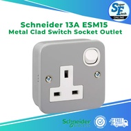 SCHNEIDER 13A ESM15 METAL CLAD SWITCHED SOCKET OUTLET