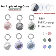 Airtag Holder for Apple Airtag, TPU Airtag Holder Case Accessories Keychain with Films for Apple Air
