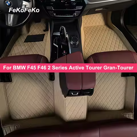 Custom Car Floor Mats For BMW F45 F46 2 Series Active Tourer Gran-Tourer 2014-2020 220D 218D Auto Ca