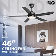 NSB 46" N LED Fan Ceiling Fan with Remote Control Ceiling Fan With LED Light Kipas Siling