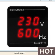 Digital AC Voltmeter 50-500V 10.0-99.9hz Voltage Frequency Meter Tester Gauge LED Display touchtouch