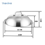 Shamjina Griddle Lid Replace Part 32cm 12.60 inch Easy to Clean Frying Pan Lid Soup Pot Cover Skille