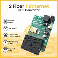 [Support POE] NEW Fiber Optik AIRPO 2FO 1ETH Media converter/ 2F1E PCB ONLY/ / + ADAPTOR [Pay on Del