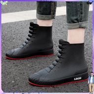 Shimano Waterproof Rain Boots for Men Rubber Shoes Fishing Husband Galoshes PVC Ankle Water Boots Ma