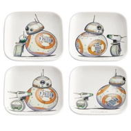 Melamine Plate Set BB-8 & D-O-Star Wars [Star MPSQ1-Q Mini Plates 4-BB-8 D-O]
