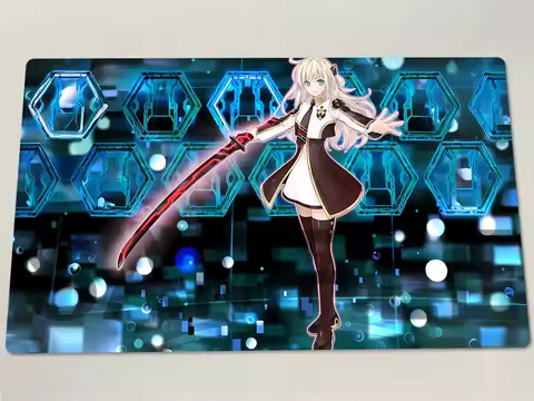 YuGiOh Playmat Sky Striker Ace - Raye TCG CCG Mat Board Game Pad Trading Card Game Mat Mousepad Gami