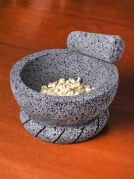 Molcajete Tazón Artesanal Piedra Volcánica No 5 Triturador de Cocina Ajo Especias Salsa Guacamole Temolote