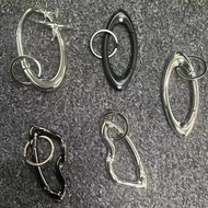 2000 80s Punk Style Star Oval Essential Icon Carabiner Keychain Mountain Axe Key Ring Gothic Train B