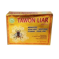Tawon Liar 100% Original Asli - Kapsul Tawon Liar Original Asli Kemasan Kuning - Obat Herbal Asam Urat, Pegal Linu &amp; Kolesterol / Kolestrol / Obat Tawon Liar Original Kuning - Bukan Cream lm