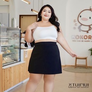 กระโปรงทำงานสาวอวบอ้วน ทรงเอA ฟรีไซค์ 36-50นิ้ว ผ้ายืด (เฉพาะกระโปรง) งานคนไทยทำ