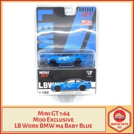 Mini GT 1:64 Mijo Exclusive LB Work BMW M4 Baby Blue MiniGT