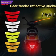 LOVETOUCH 3Pcs Motorcycle Stickers Reflective Warning Trapezoidal Tail Fender Racing Bumper Decal E4