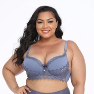 Push Up Bra Super Jumbo Brocade Wire Hooks 3 Thin Foam Big Size 40 - 48 Cup Fit To D - DD/E Jumbo UW