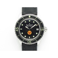 DL B L A N C P A I N  Fifty Fathoms No Radiation SS/NY Blk ZF A2836