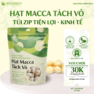 Hạt Macca tách vỏ (nhân macca) hạt nguyên Maca Hills giòn rụm thơm béo tự nhiên lon 200gr