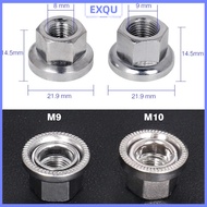 2PCS Stainless steel Bike / Cycle Wheel Axle Track Nuts Sizes M9/M10