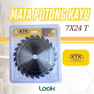 MATA 7"x24T KYK WOOD Cutting Blade / Circle Saw Blade WOOD Cutting Saw KYK WOOD