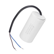 CBB60 100uF Run Capacitor Double Insert 450V AC 25/085/21 ±5% 50/60Hz Cylinder 93x49mm White for Air