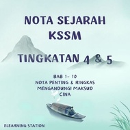 S13 Nota Sejarah Tingkatan 4 Tingkatan 5 SPM KSSM 历史双语笔记