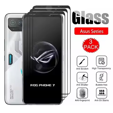 3 Pcs 9HD Screen Protector Full Protective Glass For Asus ROG Phone 8 7 6 Pro Zenfone 10 9 8 7 Scree