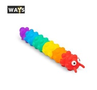 POP IT！發光毛蟲舒壓玩具 LIGHT UP SUCTION  PUSH POPPER RAINBOW CATERPILLAR