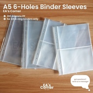 [EA's Corner] A5 6-Holes 6-Rings Binder Refill Sleeves 4P 2P 1P for Kpop Photocards TCG Postcard