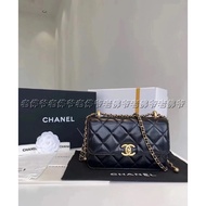 CHANEL/CHANEL/CHANEL/24C/21B Double Gold Pearl Diamond AS2615-B05973-94305 Bag Gym Bag Underarm Bag 