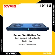 XYVIO 19” 1U Adjustable Server Rack Fan Server Fan for Server Cabinet Speed controller rack fan