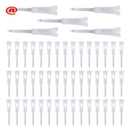 50Pcs Golf Tee Double Layer Plastic Ball Tee Soft Low Resistance Golf Seat Golf Training Tool