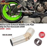 Motorcycle Exhaust Escape Modifiy bottom Muffler 51mm Middle Link Pipe Slip On For Kawasaki ZX6R ZX-