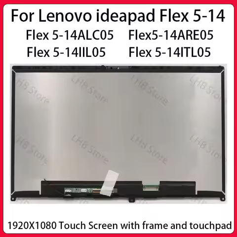 14' Touch Screen For Lenovo IdeaPad Flex 5-14ALC05 14ARE05 14IIL05 14ITL05 LCD Display Digitizer+Wit