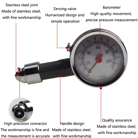 Tire Pressure Gauge Multi-functional Tire Pressure Gauge Mechanical High-precision Automotive Tire P