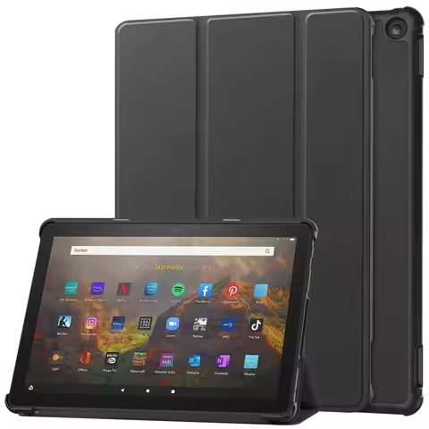 Case for Amazon Fire HD 10 (2023) 10 inch Tri-Folding Stand Smart Leather Tablet Cover For Fire HD 1