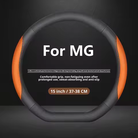 For MG Car Steering Wheel Cover Luxury Anti Slip Fits MG4 EV Mulan MG5 MG7 MG ZS MG HS MG ONE MG6 MG