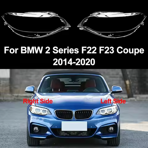 Fit For BMW 2 Series F22 F23 Coupe 2014-2020 Car Headlight Lens Cover Head Light Lamp Transparent La