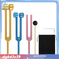 [Pretty] Tuning Fork Set 3Pcs(128Hz, 256Hz, 512Hz) Aluminum with Hammer for Sound Therapy for Healin
