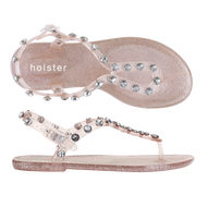Holster Supermodel Clear Rose Glitter HST218CROG รองเท้าส้นแบนแบบรัดส้น