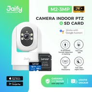 JAYFY M2-3MP Smart Indoor CCTV 360 PTZ IP Camera 2K+ - Pan Tilt Zoom + Micro SD security Camera
