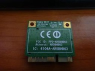 筆電用 ACER原廠 全新庫存 內接 MINI PCIE 無線網卡 網路卡  短卡 AR5BHB63
