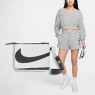 Nike 錢包 Icon Cortez Wristlet 白 黑 皮革 手腕包 零錢包 大勾勾 N100973912-7OS