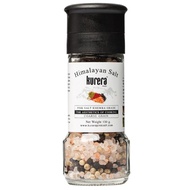 เคียวร่าเกลือหิมาลัยผสมพริกไทยสามสีแบบมีฝาบด 130กรัม [590911-1?$JPE] Kurera Coarse Grain Himalayan Pink Salt Khewra Grade 130g.