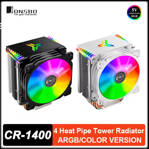 JONSBO CR-1400 ARGB 4 Heat Pipe Tower CPU Cooler ITX Air-cooled Intel LGA1700 115X 1200 AM4 Quiet Co