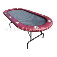 Desktop Table Custom Iron-Footed Texas Pattern Poker Color Can Poker Foldable 2B9L