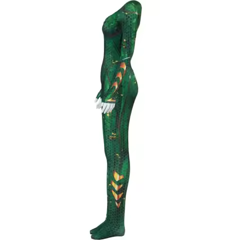 M5 N82 New Women Movie Aquaman Mera Queen Cosplay Costume Zentai Bodysuit Suit Jumpsuit Ka KA