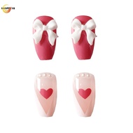 Glitter Glue on Fake Nails Gentle Exquisite Static Reusable False Nails for Women Girl Party Activit