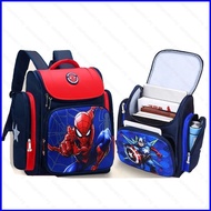 BX Spiderman Captain America Ultraman bagpack Marvel Avengers Anime child 1 2 3 grade cartoon kids b