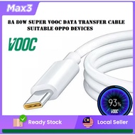 Max 3 Online 80W VOOC / DL129 8A Cable Type C Cable Support Super VOOC Charge & Data Transfer For OP