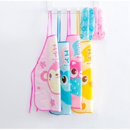 Kids Apron waterproof Children Cartoon Cuff Apron Waterproof Stain-resistant Kids Art Kitchen Apron